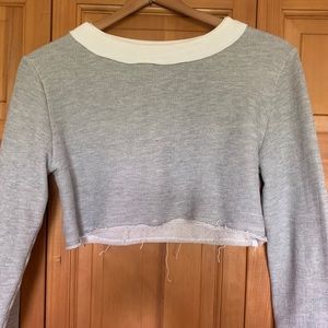 Urban Outfitters Cropped Gray Sweatshirt